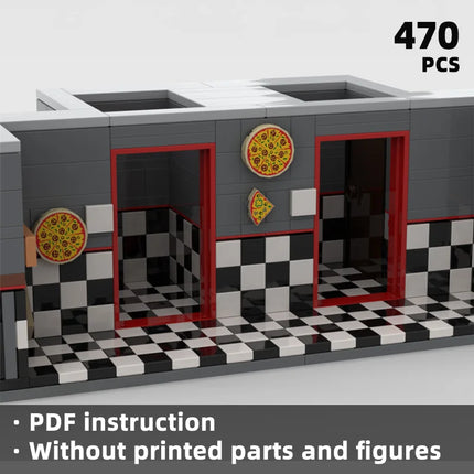 Pizzeria Retro Fantastic - 298 Piece Building Blocks MOC