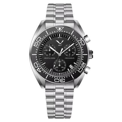 New 007 Specht&Sohne Sports Watches For Men Top Brand Luxury Steel Wrist Watch Fashion Japan VK68 Chronograph Relogio Masculino