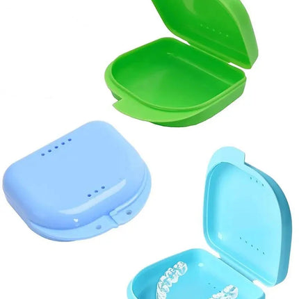 50pcs Denture Storage Box Dental Retainer Orthodontic Mouth Guard Container Plastic Oral Hygiene  Dental Appliance Case