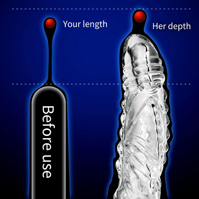 Bullet Vibrator Ring Clear Cock Ring Extender Reusable Penis Sleeve Ultra-Soft Enlarger for Couples Vibrating Dildo Sex Toys Men