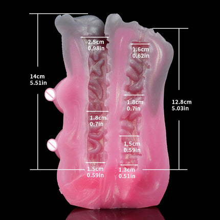 YOCY Animal Wolf Male Masturbator Sexy Breast Silicone Penis Stroker Pocket Pussy Lifelike Vagina Onahole Sex Toys For Adult Men