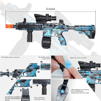 M416 electric pellet ball graffiti air rifle weapon paintball toy gun pneumatic shooting gun adult children's toy