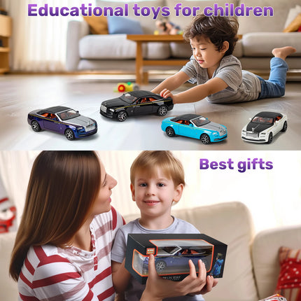 1:24 Simulated Rolls-Royce Shadow Alloy Car Model Sound And Light Pull-Back Toy Car Sports Car Boys Collection Ornaments Gift