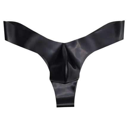 Seamless Mens Latex Underwear Transparent Thongs and Briefs with Pouch Design Low Waist Erotic Lingerie for Men