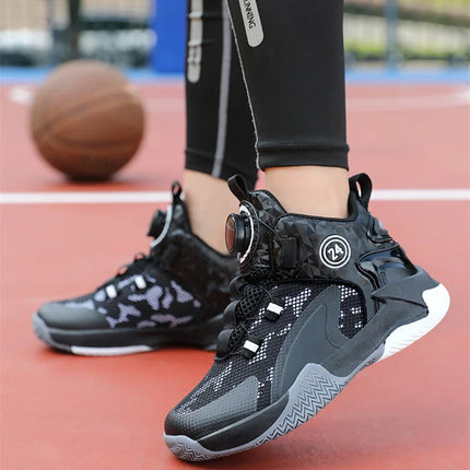 Kids Basketball Shoes Boys Sneakers Non-slip Child Trainer Basket Shoes Outdoor Children Sport Shoes