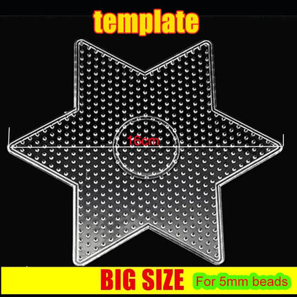 Fuse Beads Boards 5mm Large Clear Plastic Pegboards for Kids Craft Beads Pixel Puzzle Pegboards Creative Handmade Craft Toy Gift
