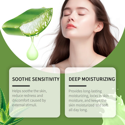 Aloe Vera Face Moisturizing Lotion Nourishing Daily Cream Reduces Dryness & Improves Skin Texture Non-Greasy Glow Skincare