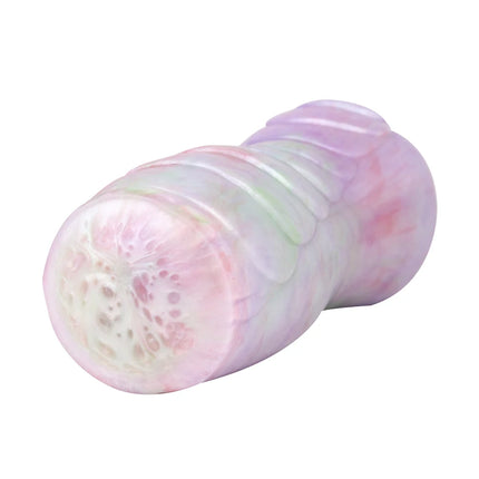 SHAZ Glossy Purple Fantasy Dragon Onahole, Soft Silicone Male Masturbator Stroker with Realistic Tunnel, Adult Male Pleasure Toy