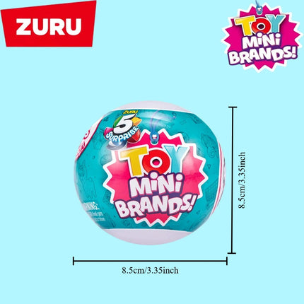 5 Surprise Mini Brands Series 1 by ZURU Mystery Real Miniature Collectible Toy Capsule Anime Figure  Slime surprise toy