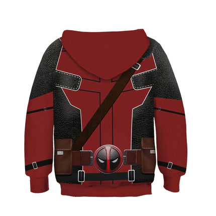 Boys Deadpool Costume Cosplay Hoodie | New Kids Printed Pullover for Fall/Winter | Halloween & Christmas Outfit Gift Idea