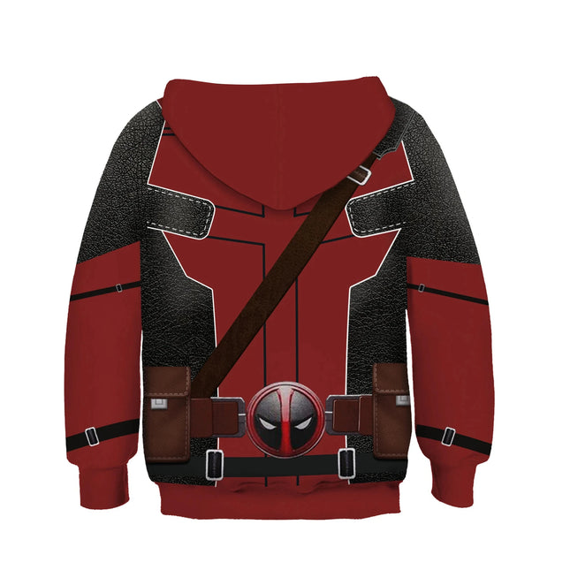 Boys Deadpool Costume Cosplay Hoodie | New Kids Printed Pullover for Fall/Winter | Halloween & Christmas Outfit Gift Idea