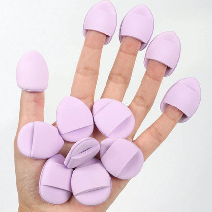 10/50Pcs Finger Cushion Powder Puff,With Air Cushion Powder Puff, Latex-Free Blending Sponge And Makeup Puff