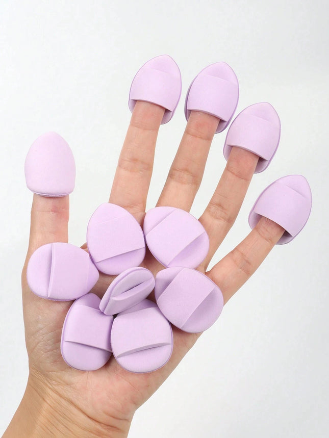 10/50Pcs Finger Cushion Powder Puff,With Air Cushion Powder Puff, Latex-Free Blending Sponge And Makeup Puff