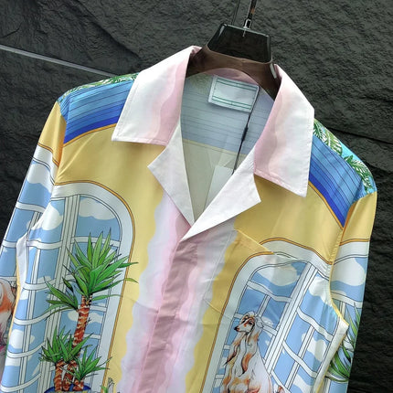 Trendy Long Sleeve Men's Shirt 3D Printing Design Beachwear Motorcycle Style Spring And Autumn Collection from Mainland China