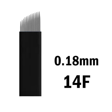 50pcs/Box Black Nano Blades Thin 0.18mm Microblading Flex U Shape Tattoo Needles Permanent Makeup Eyebrow Manual Pen
