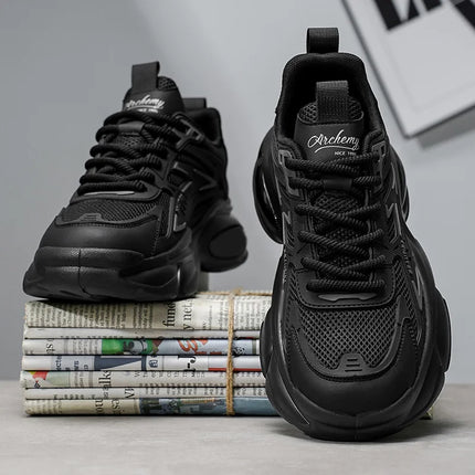 Men's Chunky Sneakers 2026 New Breathable Mesh Platform Dad Shoes Fashion Casual Running Shoes for Women