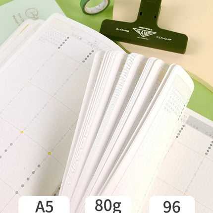 Kinbor Weekly Planner Notebook UnDated Agenda Schedule Daily Monthly Journal Book Portable Record Diary Plan Notepad Stationery