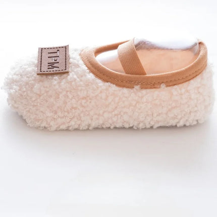 Autumn Winter Children Slippers Toddler Plush Floor Socks Boy Girl Soft Sole Anti-slip Walking Shoes Indoor Home Kids Shoes