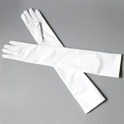 Sexy Patent Leather Long Gloves Cosplay Clothing Accessories Black Tight Gloves Pole Dance Performance Gloves Show Punk Gothic