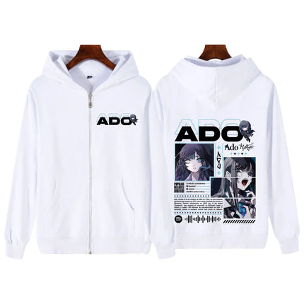 Ado World Tour Hot Sale 2025 Hibana Zipper Hoodie Men Women Fashion Harajuku Zip Up Sweatshirts Pullover Gothic Punk Jacket Coat