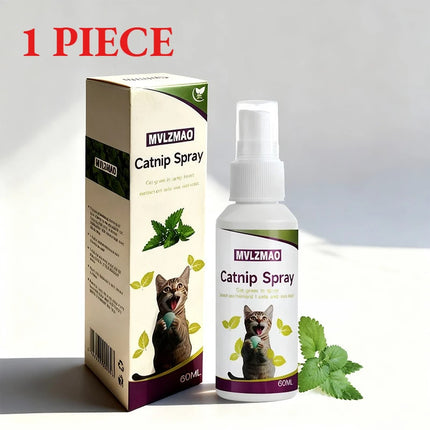 Catnip Spray for Cats, Cat Scratching Spray to Boost Play, Calm Stress & Renew Toys, Transparent Cat & Kitten Behavior Spray 60 ml
