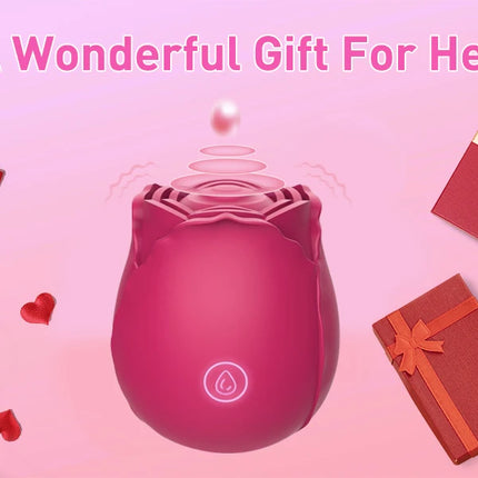Rose-toy Swing Tongue Licking Vibrator Female Powerful Oral Nipple Clitoris Stimulator Massager Adults Goods Sex Toys for Women