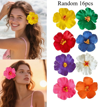 Hawaiian Flower Hair Clips / Pinces Fleurs Hawaïennes