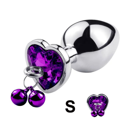 3 Size Metal Anal Plug Crystal and Bells Anus Dilator Sex Toys Bullet Stainless Steel Butt Plug Men Women Couples Adult Toys