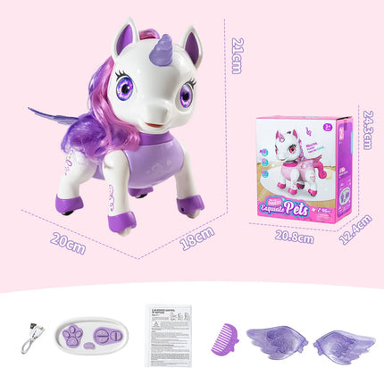 New Intelligent Remote Control Machine Pony Unicorn - Electronic Pet with Magic Wand, Girl's Birthday Gift & Children's Toy