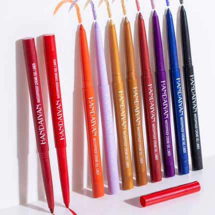 Matte Colorful Eye Liner Pen Cream 20 Colors Eyeliner Gel Pencils Option Easy To Wear Make Up Cosmetics White Yellow Blue Purple