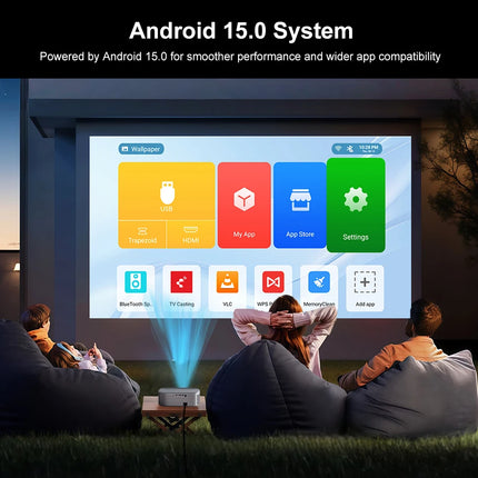 Everycom HQ11W 3600 ANSI 4K Full HD Projector Android 15 3G 64G Home Theater WiFi6 Smart TV Movie Gaming Projectors Beamer