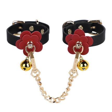 Sexy Leather Handcuff Erotic Cosplay Adjustable Handcuffs Adult Games Bondage Wrist Hand Cuffs Bondage Gear Accessories