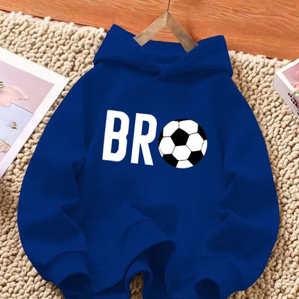 Autumn Casual And Fashionable Letter-Printed Hooded Sweatshirt For Boys