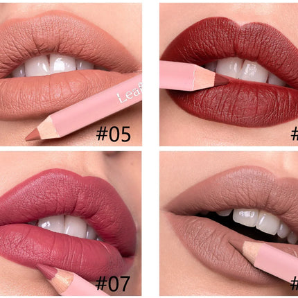 Lipstick Lipliner Pen Set Matte Velvet Lip Liner Pencil Contour Makeup Sexy Red Lip Stick Long Lasting Cosmetics