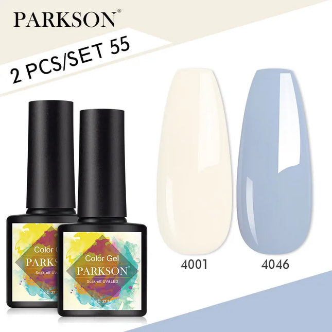 Parkson 2/3pcs Matte Top Coat Gel Nail Polish Kit Base Top Coat Set UV LED Nail Art Manicure Polish Primer Soak Off Nail Gel Set