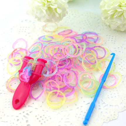 600Pcs Refill New Loom Rubber Bands Bracelet for Kids Hair Rubber Loom Bands Make Woven Colorful Necklace DIY Toy Children Gift