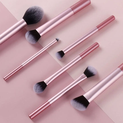 Professional 7PCS Makeup Brushes Synthetic Soft Cruelty Free Foundation Blush Eyeshadow Cosmetic Set Easy Cleaning Tools
