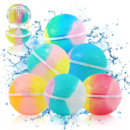 6.8CM color magnetic silicone water ball, reusable water ball, self sealing and quick filling water ball toy