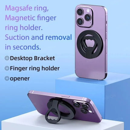 Foldable Phone Holder Bottle Opener For Magsafe Cellphone Bracket For iPhone 17 16 15 14 13 12 Pro Max Magnetic Stand
