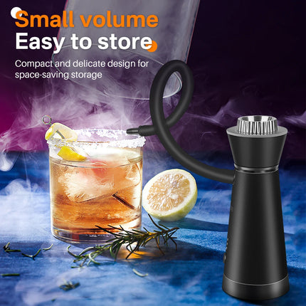 BORUiT Smoke Infuser Food Drink Cold Smoke Generator Bar Portable Molecular Cuisine Smoking Gun Meat Burn Cooking for BBQ Food