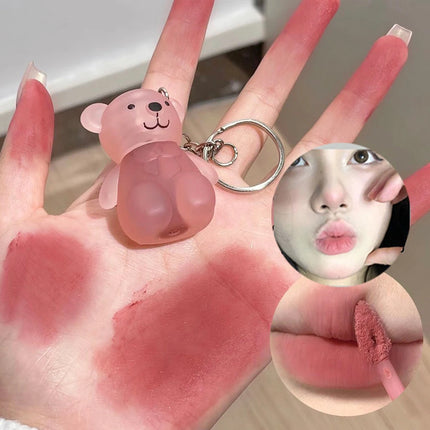 Art Value Cute Bear Velvet Lip Mud Soft Mist Whitening Silky Lip Glaze Low Saturation Tone Lipstick