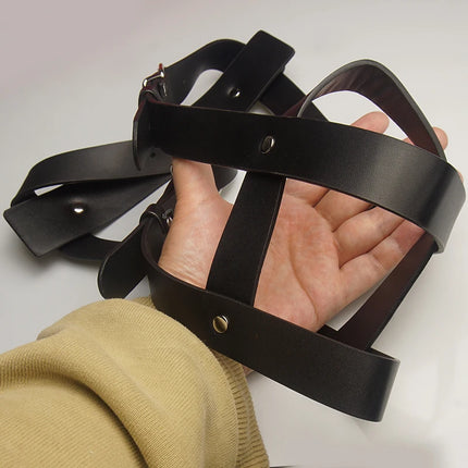 Sniff Shoes Face Harness Fetish BDSM Mask,Leather Smell Sneakers Slave Bondage Hood,Adult Sex Toys For Couples,SM Restraints