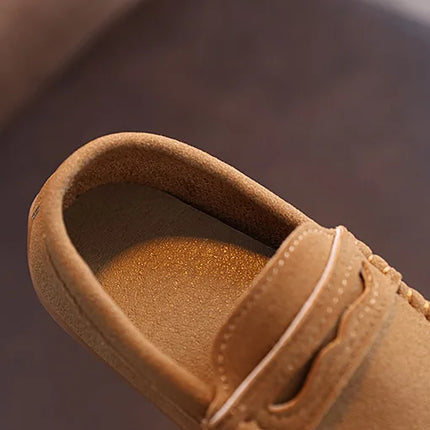 Children Moccasin Shoes Boys Flats Loafers Non-slip Tassels Cute Kids Casual Leather Shoes Soft Slip-on Pleated Solid Color 2025