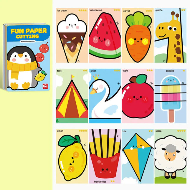 Children's Handmade Paper Cuttings Children's Interesting Origami Set Parent-Child Interaction Puzzle Early Education Toys