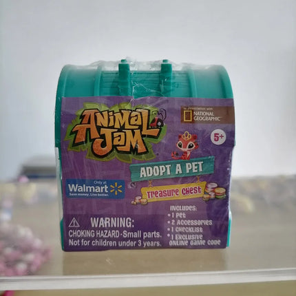 Animal Jam Adopt A Pet Treasure Chest Series Blind Box Collectible Desktop Ornaments Cute Animal Models Mystery Toys Kids Gifts