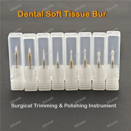 5Pcs Dental Gum Cutting Ceramic Bur High Speed Soft Tissue Trimmer Polishing Bleeding Free