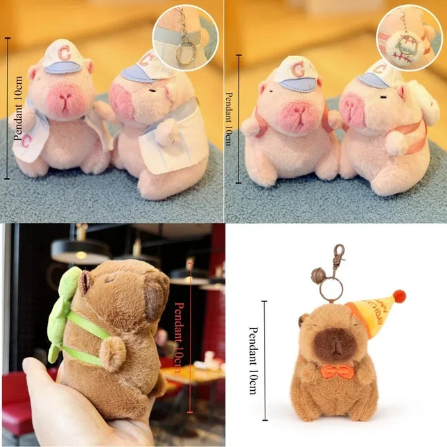 Capybara Plush Doll Cute Capybara Anime Fluffy Toy Kawaii Plushie Happy Birthday Doll Gift for Girlfriend Soft Stuffed Animals