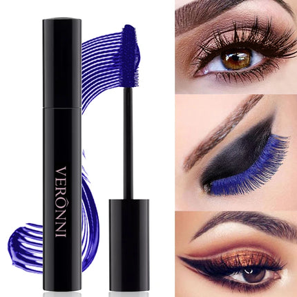 7 color quick-drying mascara thick curling waterproof and sweat-proof color mascara multi-color non-smudge curling mascara