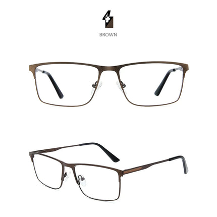 ZENOTTIC Alloy Square Progressive Prescription Glasses for Men Anti Blue Light/Photochromic Optical Eyeglasses