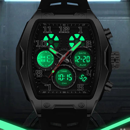 Men Dual Display Watches For Male Clock 2025 Top Brand Luxury Military Silicone Band Men Wrist Watches Sports Digital Wristwatch